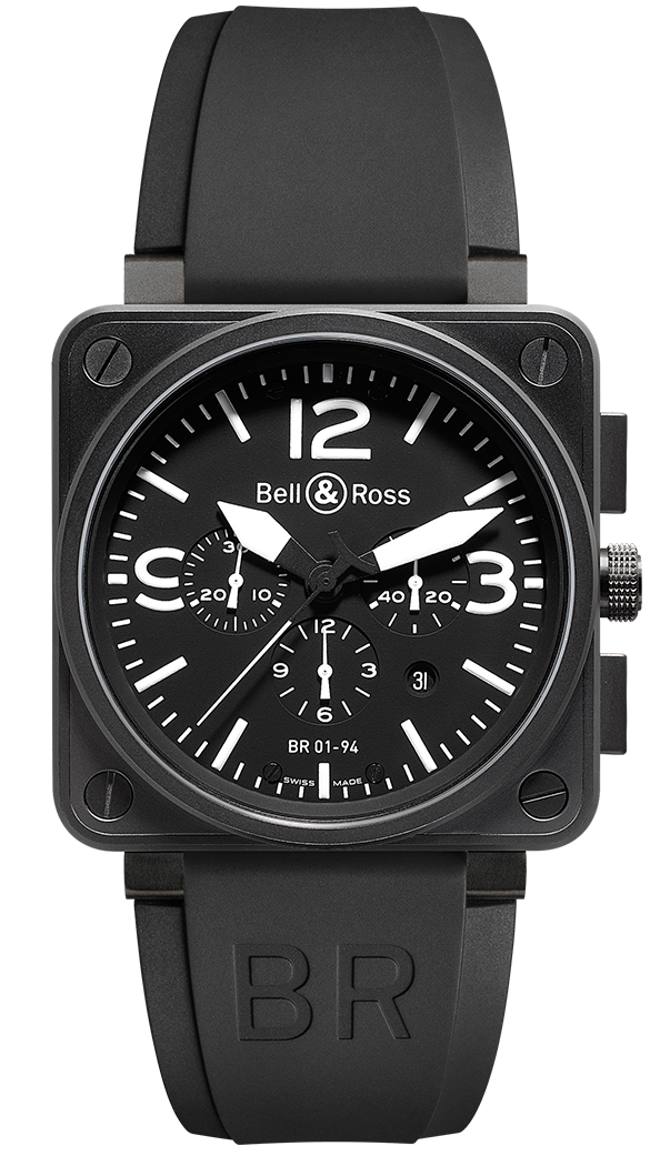 Bell Ross BR0194 BL CA BR 01 94 Carbon Chronograph WatchBase