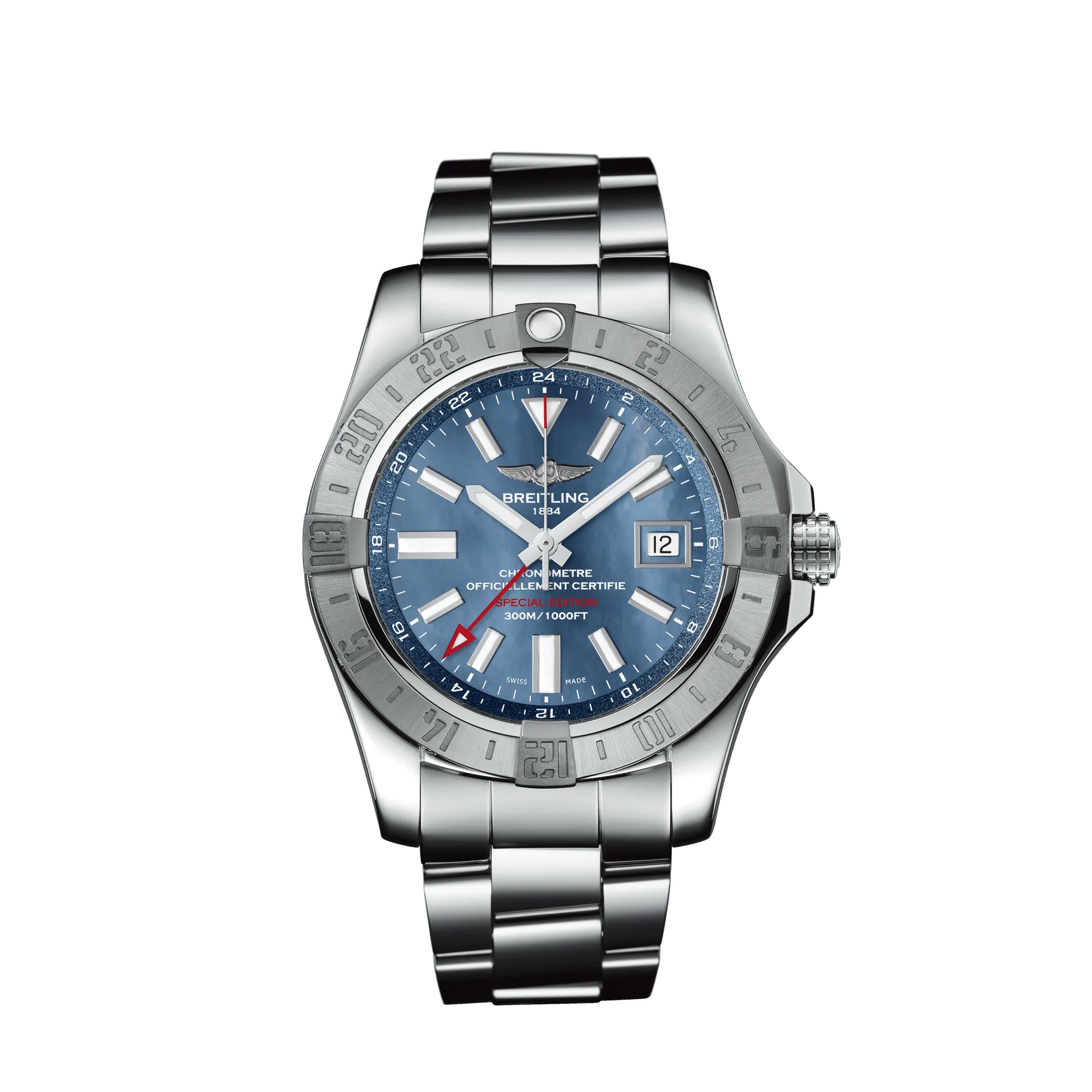 Breitling A3239011/C930/170A : Avenger II GMT Stainless Steel / Blue ...