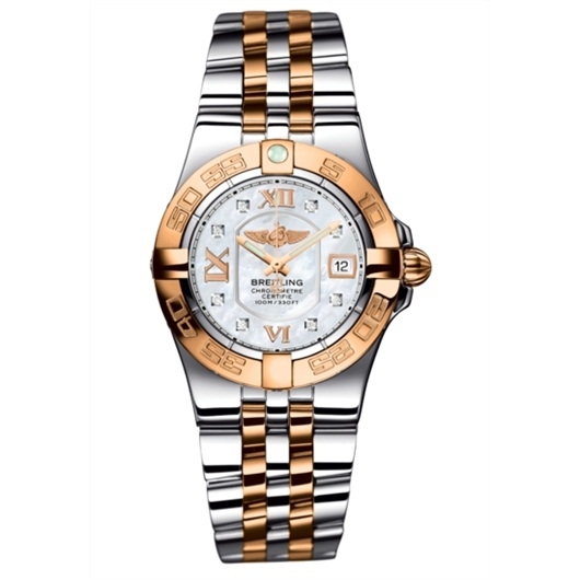 Breitling C71340L2.A681.368C : Galactic 30 Gold Bezel / MOP / Two Tone ...