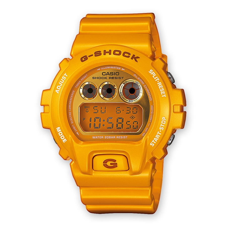 在庫限りの大特価】 G-SHOCK/イエロー/メタリック/ビンテージ/DW-6900/三つ目/ミラー - メンズ