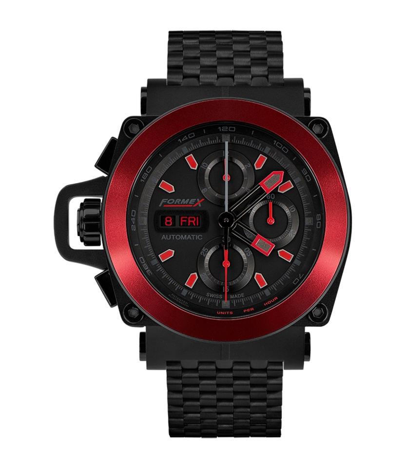 Formex 3100.4.8122.110 : Motorsport Automatic Chronograph PVD / Red ...