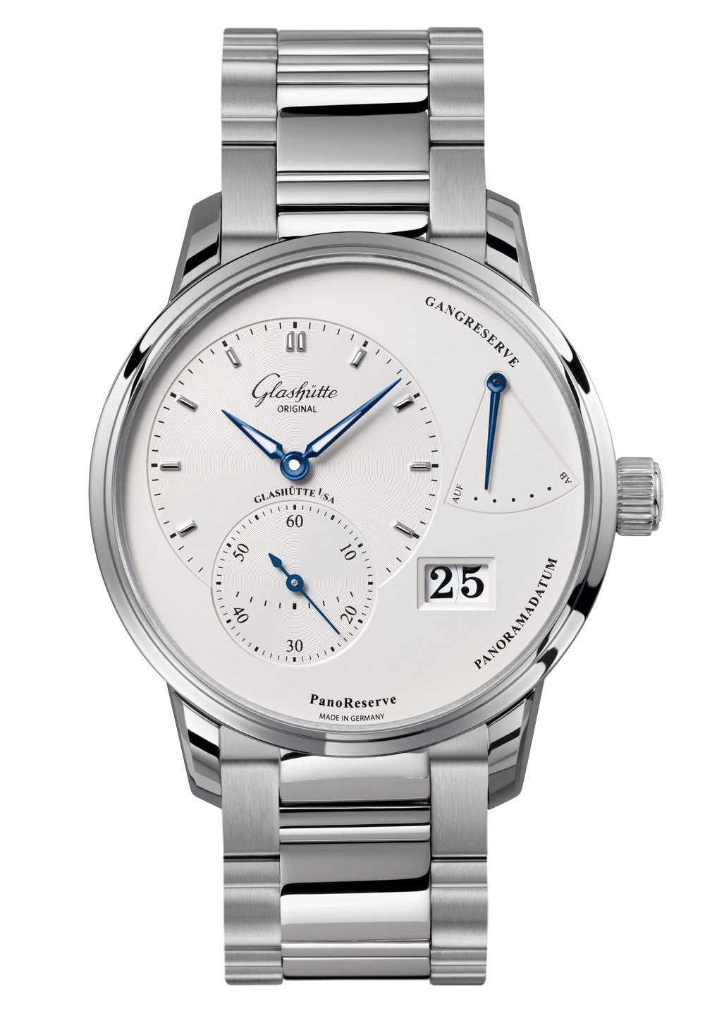 Glashütte Original 1-65-01-22-12-24 : PanoReserve Stainless Steel ...