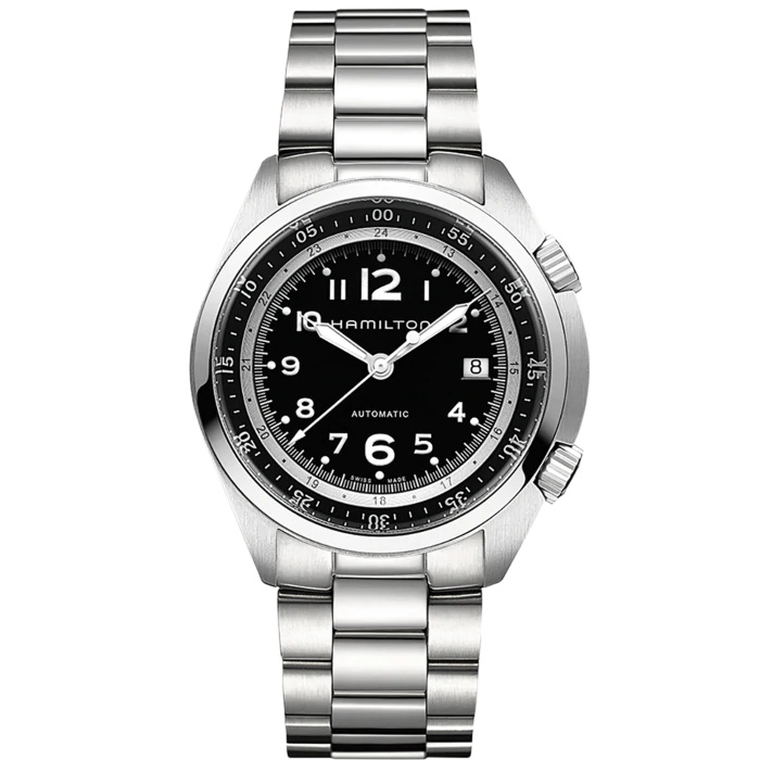 Hamilton H76455133 : Khaki Pilot Pioneer Auto Stainless Steel / Black ...