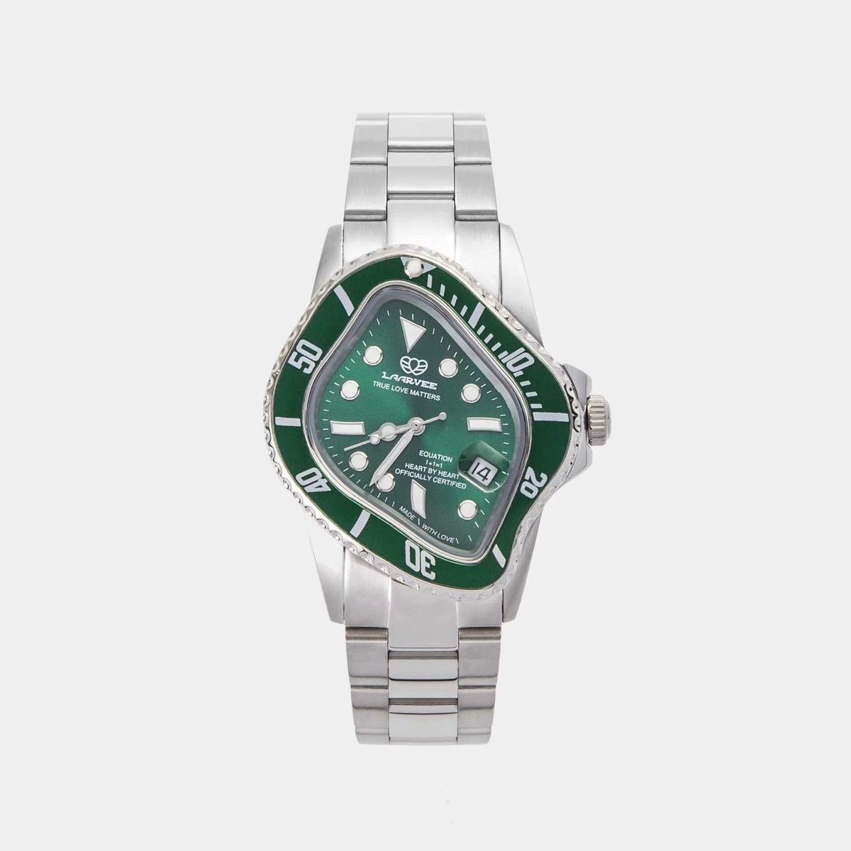 LAARVEE PEE001グリーン ブラック 自動巻き 腕時計-