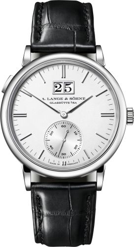 A. Lange & Söhne 381.026 : Saxonia Outsize Date White Gold / Silver