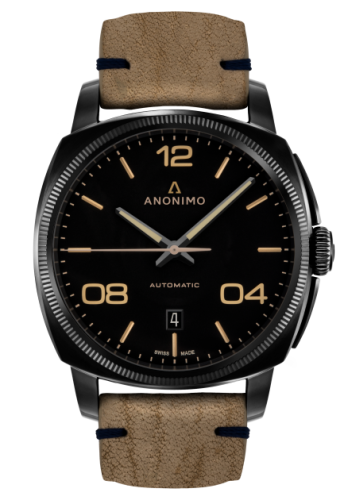 Anonimo AM-4000.02.292.K19 : Epurato Automatic Stainless Steel / DLC / Black / Leather