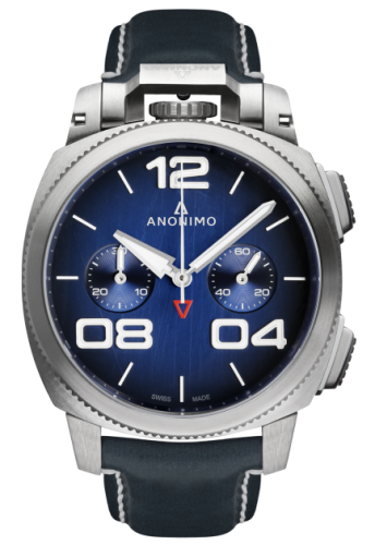 Anonimo AM-1120.01.003.A03 : Militare Chrono Stainless Steel / Blue / Leather