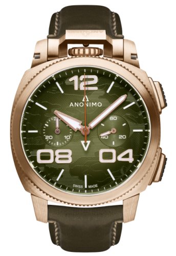 Anonimo AM-1123.01.001.A05 : Militare Automatic Bronze / Green Camouflage / Leather