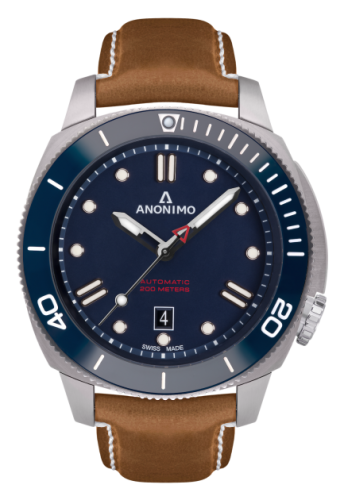 Anonimo AM-1002.06.004.A06 : Nautilo Automatic Stainless Steel / Blue / Leather