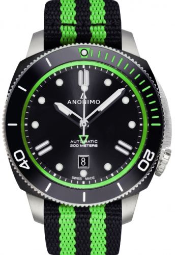 Anonimo AM-1002.11.007.A16 : Nautilo Automatic Stainless Steel / DLC / Black / NATO