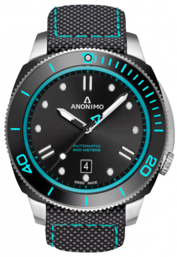 Anonimo AM-1002.13.113.T34 : Nautilo Automatic Stainless Steel / DLC / Black / Canvas