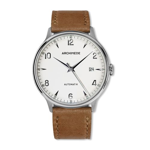Archimede UA8068P-A1.3 : 1950-2 Stainless Steel / Silver / Brown Leather