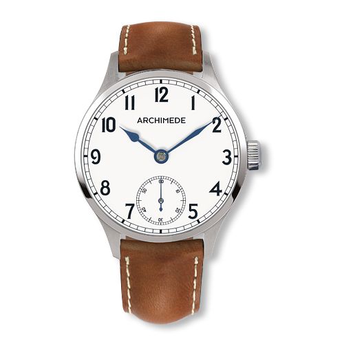 Archimede UA7929-H1.2 : DeckWatch Stainless Steel / Silver / Brown Leather
