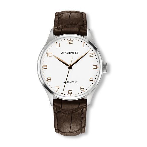 Archimede UA4929-A3.32 : Klassik 36 TwoTone / Silver / Brown Leather