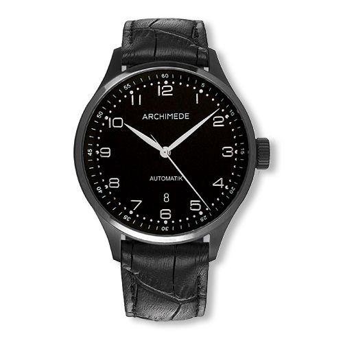 Archimede UA7929-A2.1-SW : Klassik 42 TwoTone Stainless Steel / PVD / Black / Black Leather