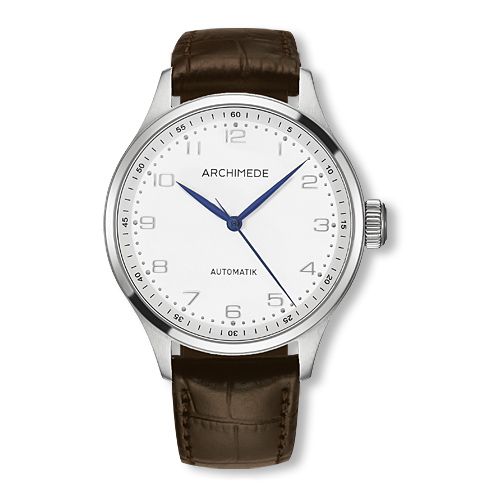 Archimede UA7929-M2.12 : Klassik 42 Stainless Steel / Silver / Brown Leather