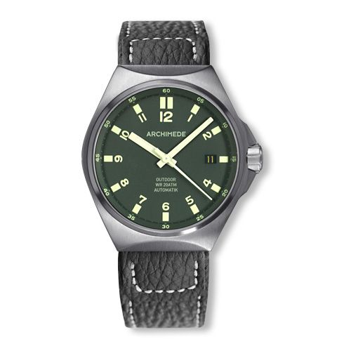 Archimede UA8239-A4.1-H : OutDoor 39 Protect Stainless Steel / Green / Leather