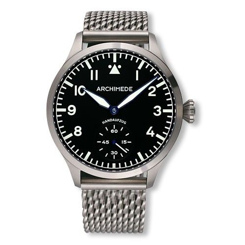 Archimede UA7949BM-H1.1 : Pilot 45 KS Stainless Steel / Black / Bracelet