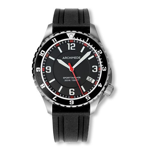 Archimede UA8974-GS-A1.2 : SportTaucher GMT Stainless Steel / Black / Rubber