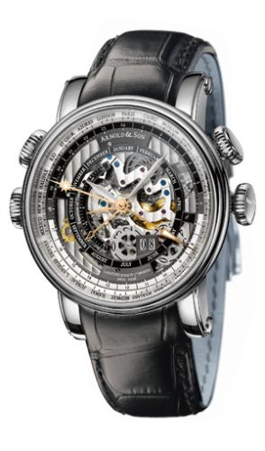 Arnold & Son 1H6AS.O01A.C79F : Hornet World Timer Skeleton