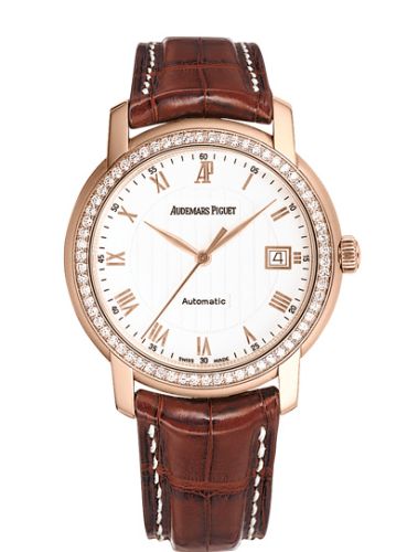 Audemars Piguet 15140OR.ZZ.A088CR.03 : Jules Audemars Selfwinding Pink Gold / Diamond / White