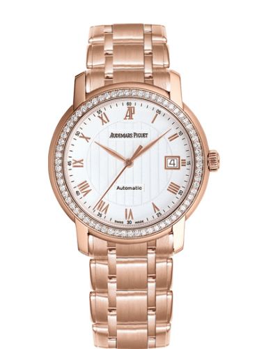 Audemars Piguet 15158OR.ZZ.1229OR.01 : Jules Audemars Self-Winding Pink Gold / Diamond / Silver / Bracelet