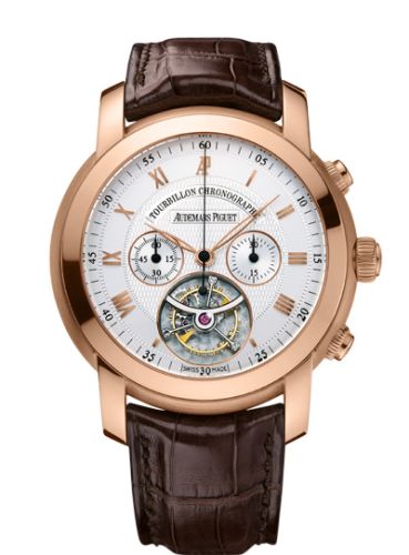 Audemars Piguet 26010OR.OO.D088CR.01 : Jules Audemars Tourbillon Chronograph Pink Gold / Silver