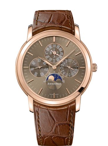 Audemars Piguet 26390OR.OO.D093CR.01 : Jules Audemars 26390 Perpetual Calendar Pink Gold / Brown