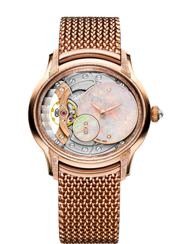 Audemars Piguet 77244OR.GG.1272OR.01 : Millenary Hand-wound Frosted White Gold / Opal / Bracelet