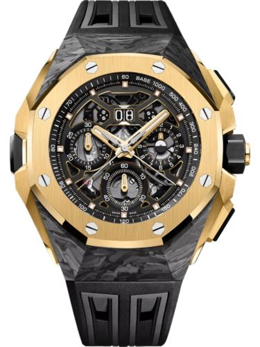 Audemars Piguet 26650FA.OO.D002CA.01 : Royal Oak Concept Split Second Chronograh GMT Large Date CFT Carbon - Yellow Gold / Skeleton