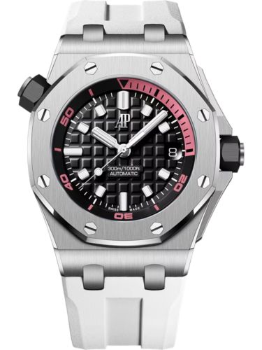 Audemars Piguet 15720ST.OO.A010CA.01 : Royal Oak Offshore Diver Stainless Steel / Black - Pink