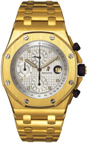 Audemars Piguet 25721BA.O.1000BA.03 : Royal Oak OffShore 25721 Chronograph Yellow Gold / Silver