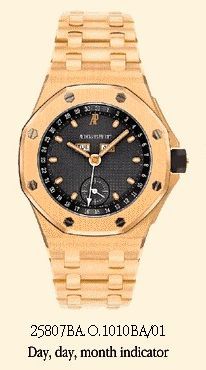 Audemars Piguet 25807BA.O.1010BA/01 : Royal Oak OffShore 25807 Full Calendar Yellow Gold / Blue / Bracelet