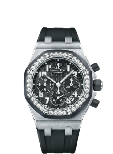 Audemars Piguet 26048SK.ZZ.D002CA.01 : Royal Oak OffShore 26048 Lady Chronograph Stainless Steel / Black