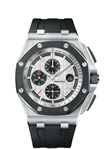 Audemars Piguet 26400SO.OO.A002CA.01 : Royal Oak Offshore 44 Stainless Steel / Ceramic / Silver / Rubber