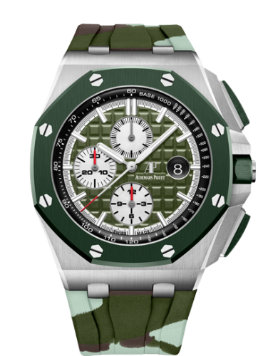 26400SO.OO.A055CA.01 : Audemars Piguet Royal Oak Offshore 44 Stainless Steel / Ceramic / Khaki / Rubber