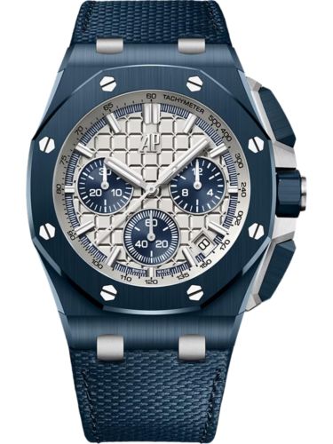 Audemars Piguet 26420CD.OO.A029VE.01 : Royal Oak Offshore 43 “Bleu Nuit, Nuage 50” / Beige