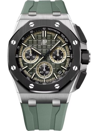 Audemars Piguet 26420IO.OO.A402CA.01 : Royal Oak Offshore 43 Titanium - Ceramic / Smoked Green