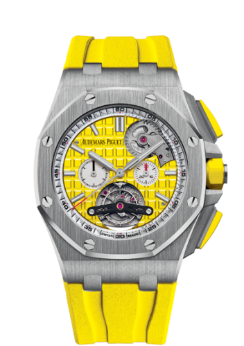 Audemars Piguet 26540ST.OO.A051CA.01 : Royal Oak Offshore Tourbillon Chronograph Selfwinding Stainless Steel / Yellow