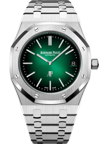 Audemars Piguet 15202PT.OO.1240PT.01 : Royal Oak Extra-Thin Platinum / Green