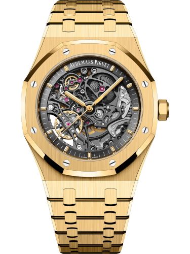 Audemars Piguet 15407BA.OO.1220BA.01 : Royal Oak 41 Double Balance Wheel Openworked Yellow Gold