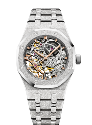 Audemars Piguet 15407BC.GG.1224BC.01 : Royal Oak 41 Double Balance Wheel Openworked Frosted White Gold