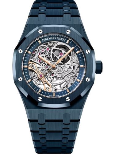 Audemars Piguet 15416CD.OO.1225CD.01 : Royal Oak 41 Double Balance Wheel Openworked Blue Nuit, Nuage 50 Ceramic