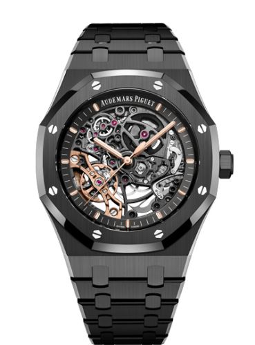 Audemars Piguet 15416CE.OO.1225CE.01 : Royal Oak 41 Double Balance Wheel Openworked Black Ceramic