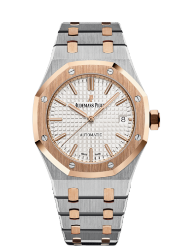 Audemars Piguet 15450SR.OO.1256SR.01 : Royal Oak 15450 Selfwinding Stainless Steel / Pink Gold / Silver