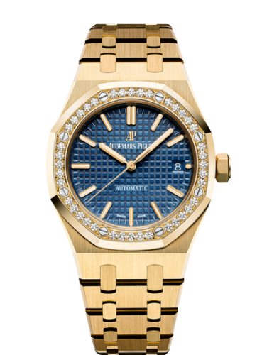 Audemars Piguet 15451BA.ZZ.1256BA.01 : Royal Oak 15451 Selfwinding Yellow Gold / Blue