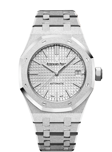 Audemars Piguet 15454BC.GG.1259BC.01 : Royal Oak 15454 Selfwinding Frosted White Gold / Silver