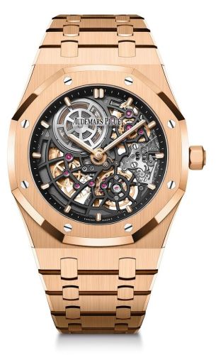 Audemars Piguet 16204OR.OO.1240OR.01 : Royal Oak Extra-Thin Openworked Pink Gold / 50th Anniversary