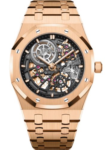 Audemars Piguet 16204OR.OO.1240OR.03 : Royal Oak Extra-Thin Openworked Pink Gold