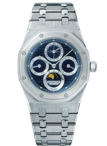 Audemars Piguet 25820SP.OO.0944SP.02 : Royal Oak Perpetual Calendar Stainless Steel / Platinum / Dark Blue